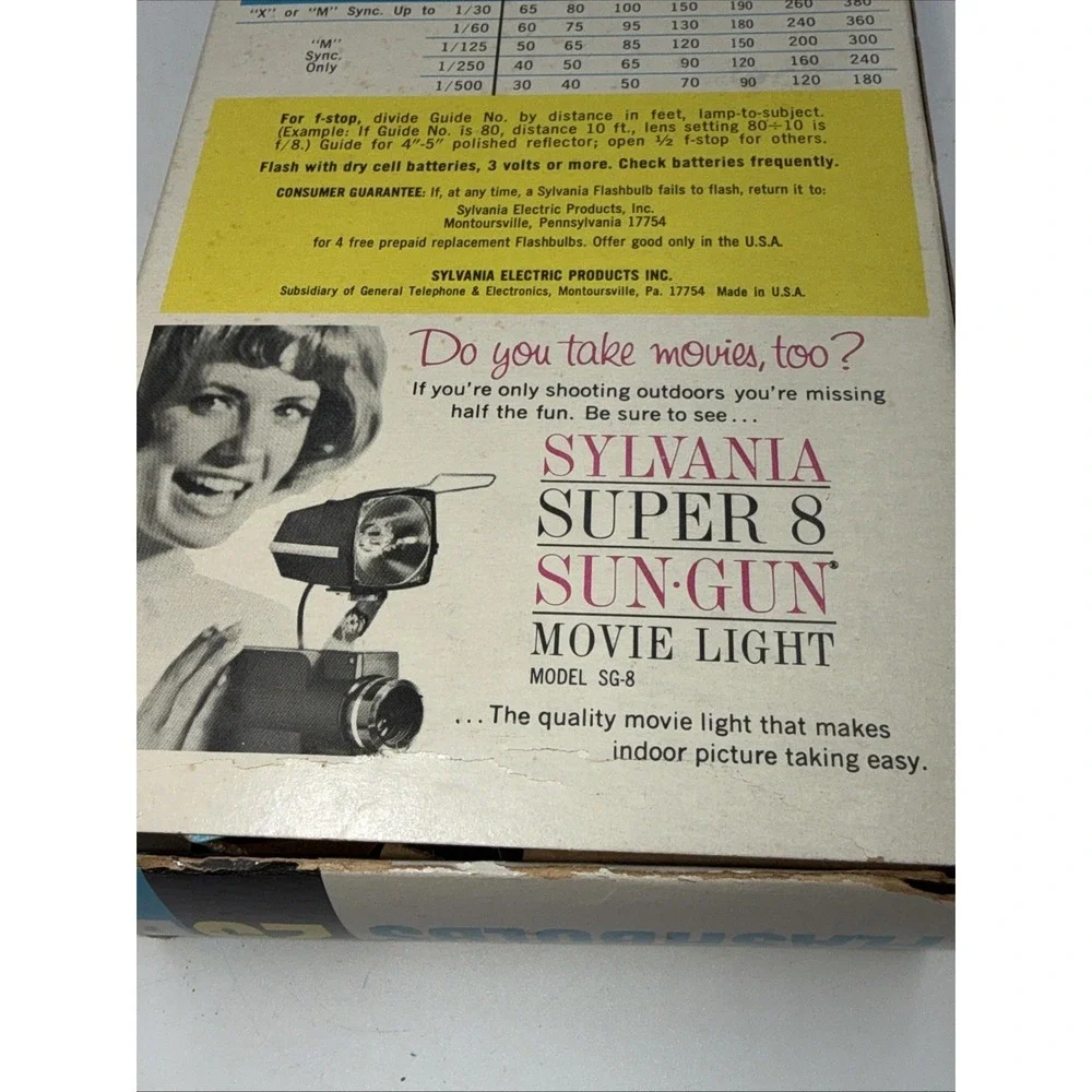 Sylvania BLUE DOT 5 Pack PRESS 25B FLASHBULB New Old Stock